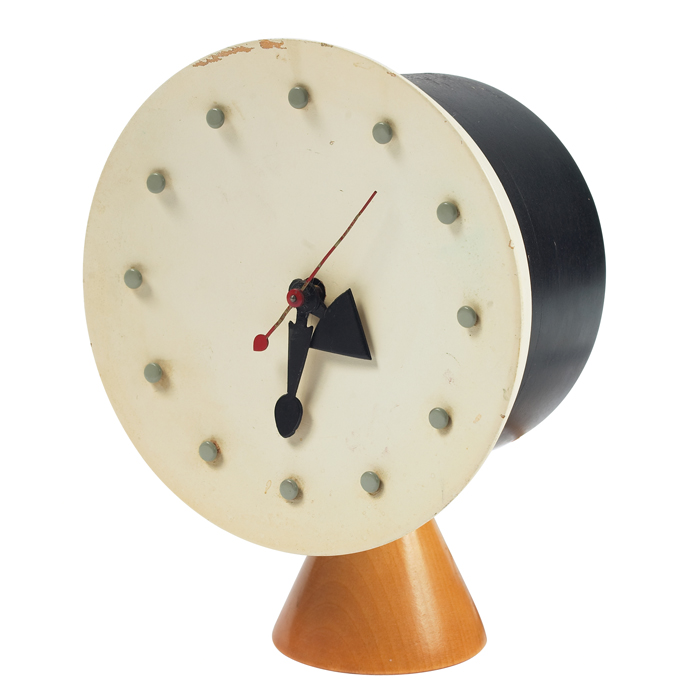 Appraisal: George Nelson table clock by Howard Miller original black and