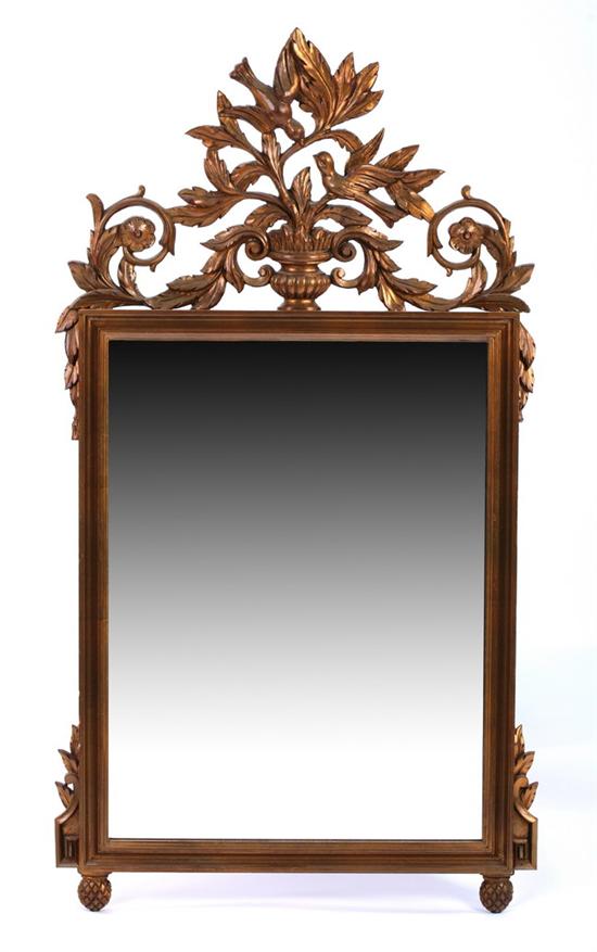 Appraisal: CONTINENTAL GILT-PAINTED HANGING WALL MIRROR th century La Barge Mirrors