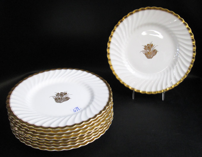 Appraisal: MINTON FOR TIFFANY CO DINNER PLATES nine pieces in the