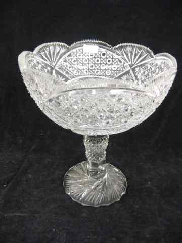 Appraisal: Cut Crystal Centerpiece Compote '' excellent