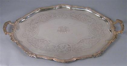 Appraisal: Sheffield silver plated two-handled tray james dixon sons late th