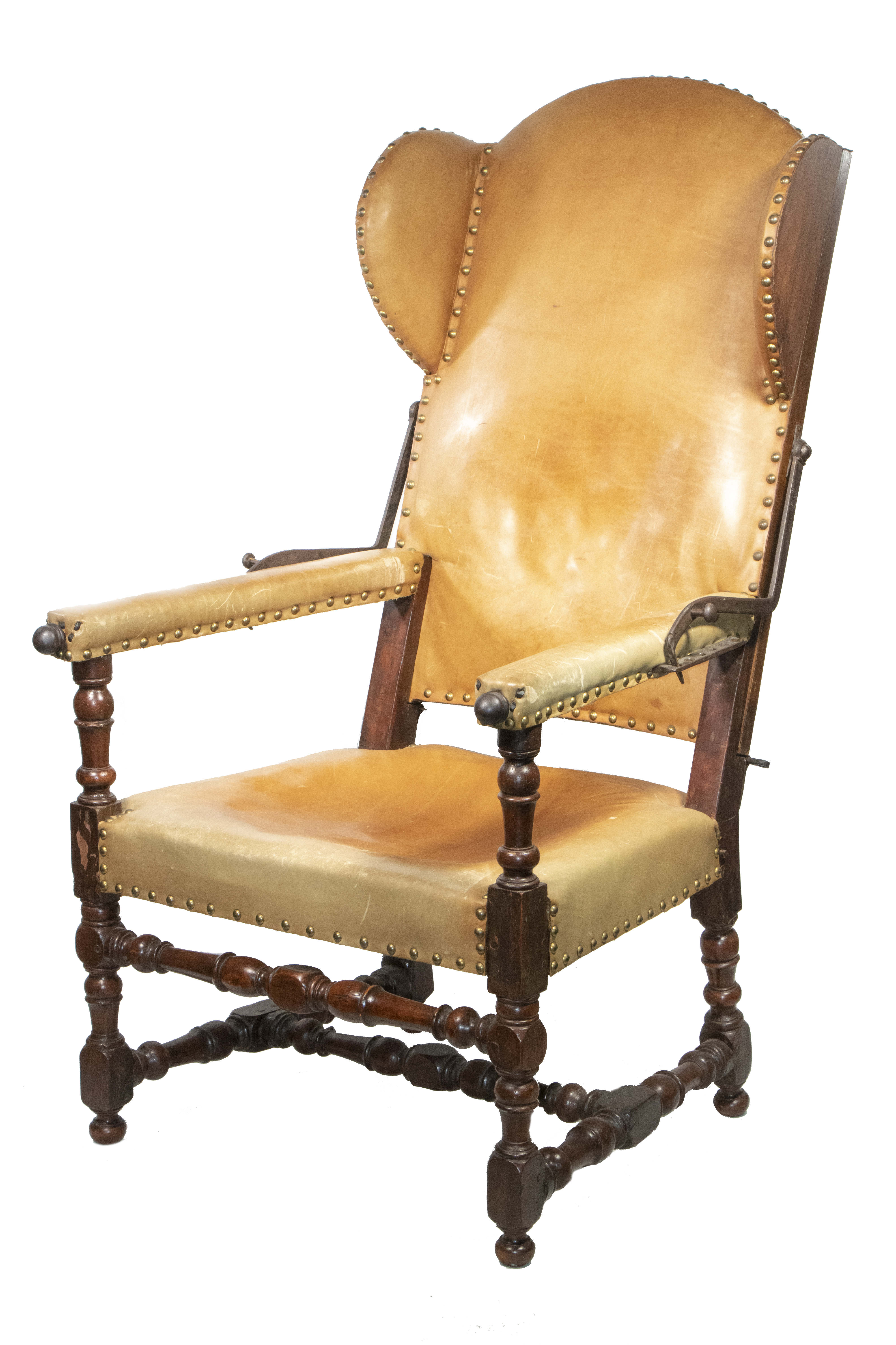 Appraisal: ENGLISH CHARLES II PERIOD SLEEPING CHAIR Circa Joined Walnut Reclining