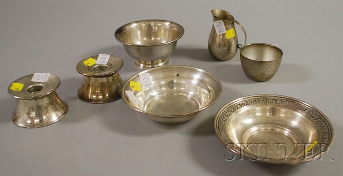 Appraisal: Seven Pieces of Sterling Silver Hollowware a pair of Gorham