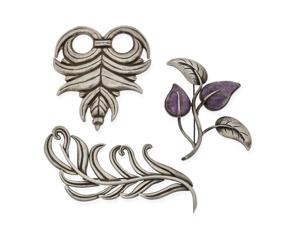 Appraisal: Hector Aguilar - Mexican A group of silver and amethyst