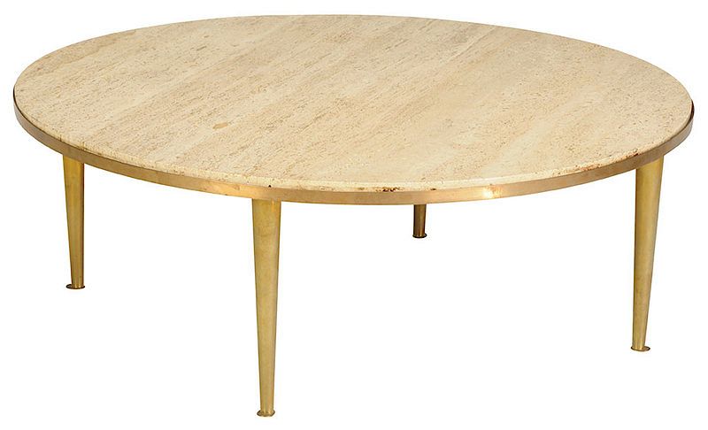 Appraisal: Italian Modern Marble Top Cocktail Table circa s possibly Gio