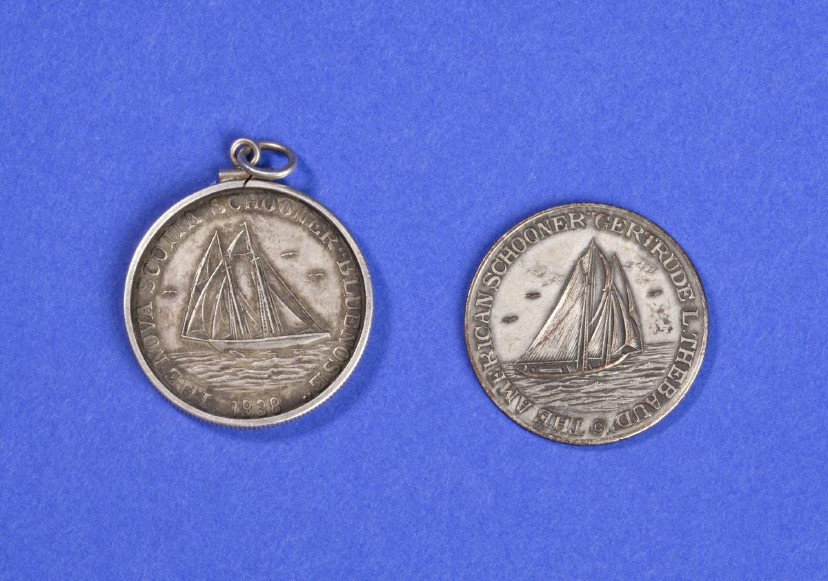 Appraisal: TWO COMMEMORATIVE MEDALS FOR THE INTERNATIONAL FISHERMEN'S RACE BETWEEN NOVA