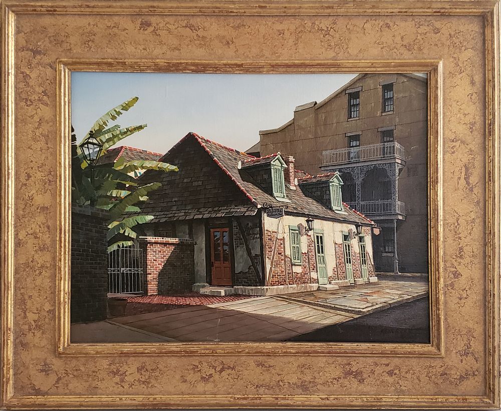 Appraisal: James Kendrick III Oil on Canvas Lafitte's Blacksmith Shop James