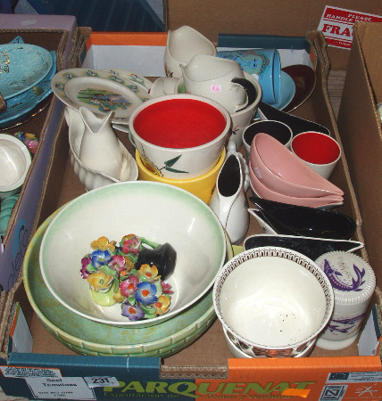 Appraisal: A Tray Of Wade Consisting Of Plant Pot