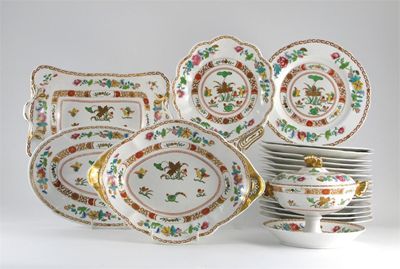 Appraisal: A Spode part service decorated in pattern with brightly enamelled