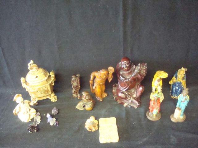 Appraisal: Tray Lot of Asian Decorative Arts From a Bronxville home