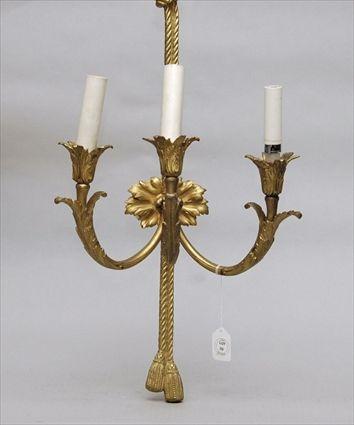 Appraisal: Large Gilt-Bronze Wall Light