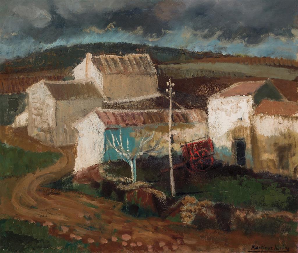 Appraisal: CIRILO MARTINEZ NOVILLO Spanish - Paisaje Village Landscape oil on