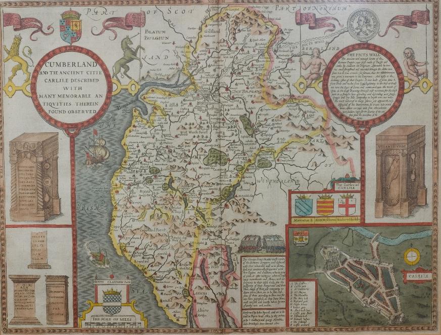 Appraisal: CUMBERLAND SPEED JOHN A HAND-COLOURED ENGRAVED MAP CUMBERLAND AND THE