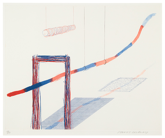 Appraisal: DAVID HOCKNEY It Picks its Way Color aquatint and etching