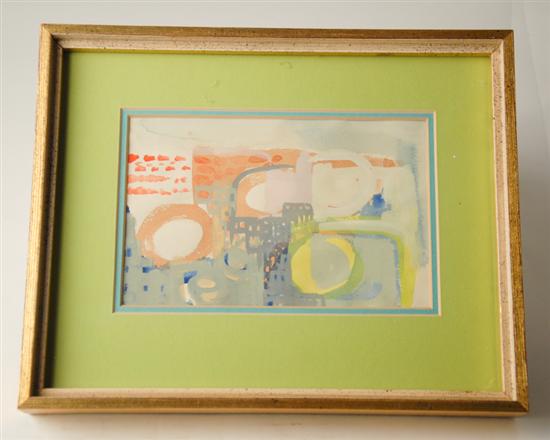 Appraisal: Helen Rogers Abstract Landscape Watercolor Unsigned information on verso B