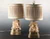 Appraisal: LAMPS - Pair of natural quartz crystal cluster specimen lamps