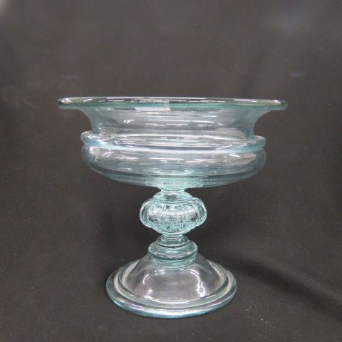 Appraisal: Art Glass Compote light blue glass excellent