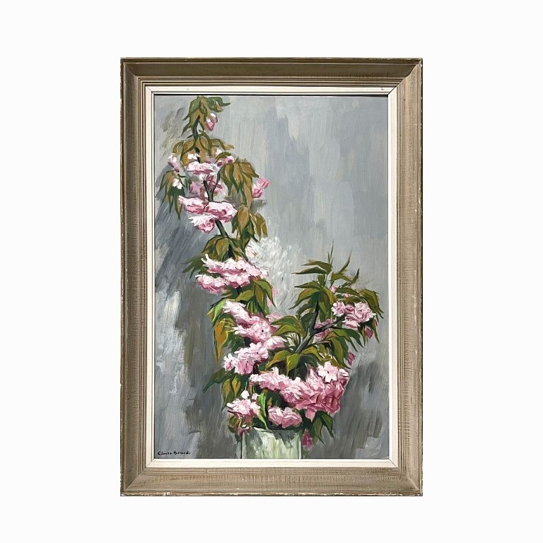 Appraisal: Claude Benard Flowers Claude Benard Flowers Signed Oil on Masonite