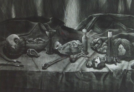 Appraisal: Graeme Peebles born The Remnants of the Last Supper etching