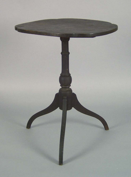 Appraisal: Federal cherry candlestand early th c with scalloped tapered and