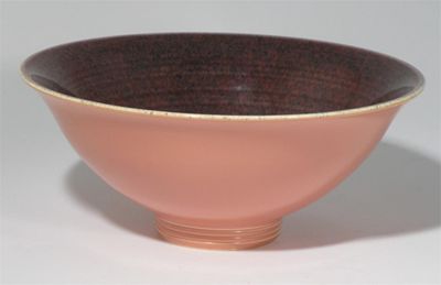 Appraisal: A Wedgwood earthenware bowl by Norman Wilson the exterior salmon