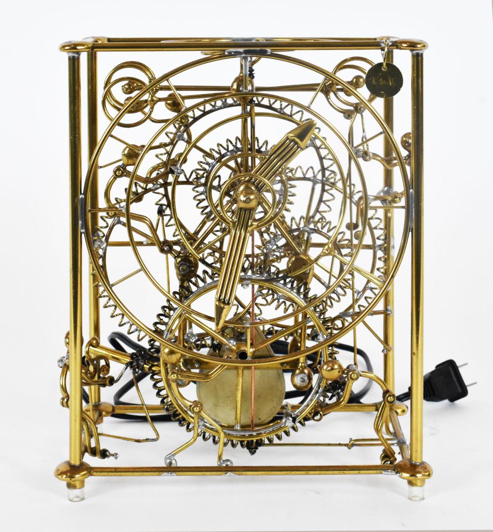 Appraisal: GORDON BRANDT SIX MAN KINETIC MANTLE CLOCKCirca Designed by Gordon