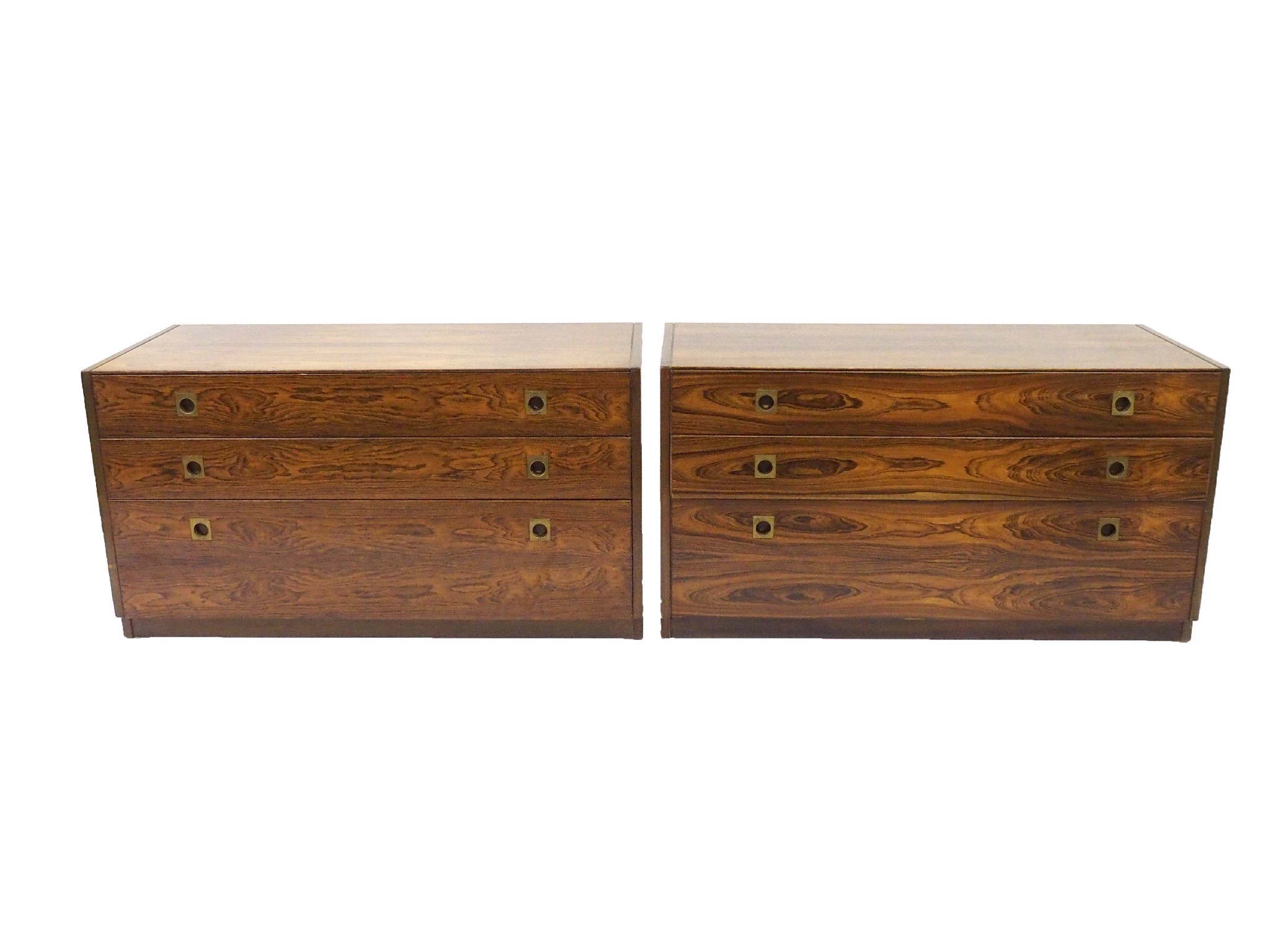 Appraisal: A pair of rosewood chests designed by Robert Heritage for