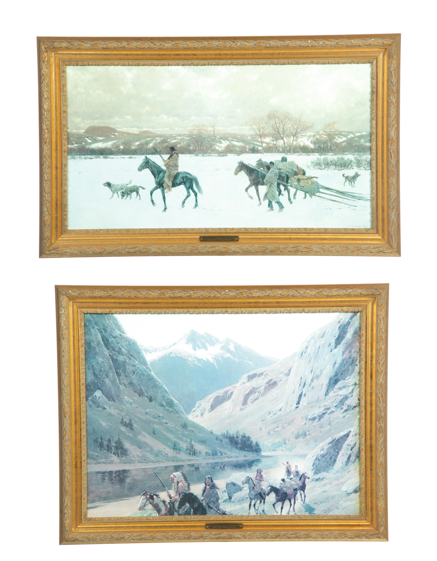 Appraisal: TWO FRAMED COLOR PRINTS AFTER HENRY FARNY AMERICAN - Nomads