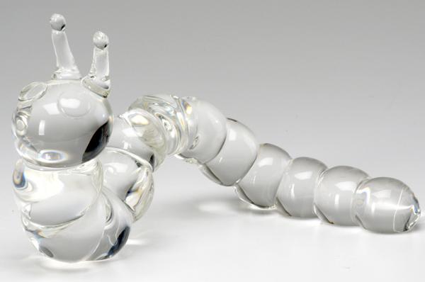 Appraisal: STEUBEN Figural glass caterpillar No longer in production