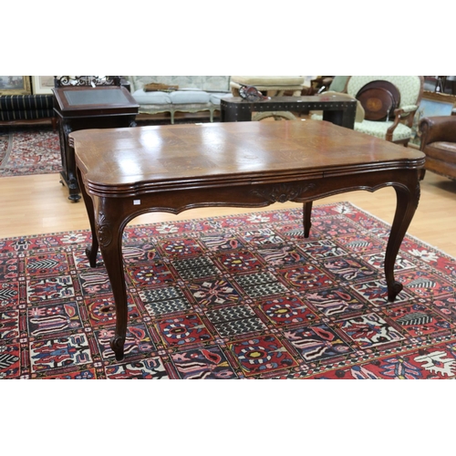 Appraisal: Large vintage French Louis XV style drawer leaf dining table