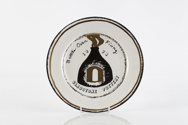 Appraisal: John Piper British - 'Gladstone Pottery' plate commemorating the last