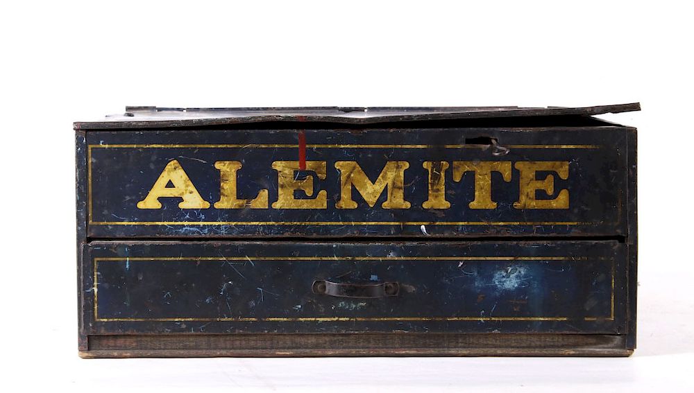 Appraisal: Original Alemite Lubricant System Advertising Box For your bidding pleasure