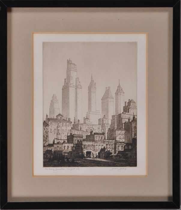 Appraisal: GERALD KENNETH GEERLINGS - THE RISING GENERATION NEW YORK Etching