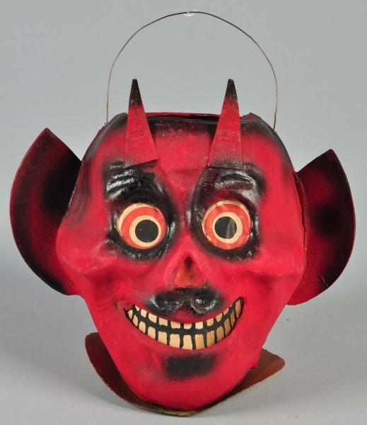 Appraisal: Paper Mache Red Devil Skeleton Jack-O-Lantern Description Marked Germany on