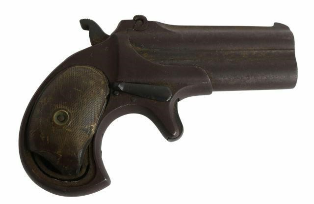 Appraisal: Remington Double Deringer No caliber over under tip up barrels