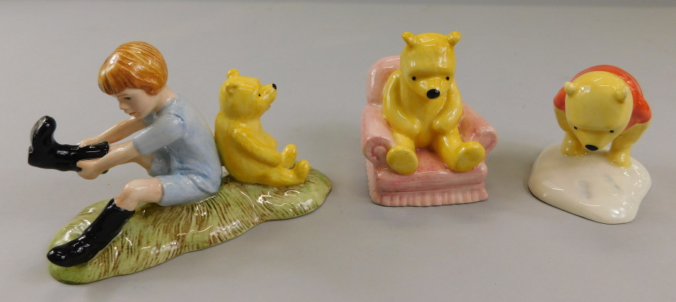 Appraisal: Three Royal Doulton Winnie The Pooh collection figures to include