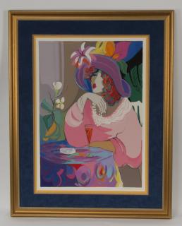 Appraisal: Isaac Maimon serigraph 'Champagne Girl ' signed Isaac Maimon Israeli