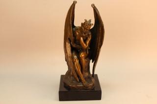 Appraisal: th C Signed Bronze of Satan th C Signed Bronze