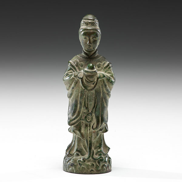 Appraisal: Chinese Ming dynasty A bronze standing figure most likely a