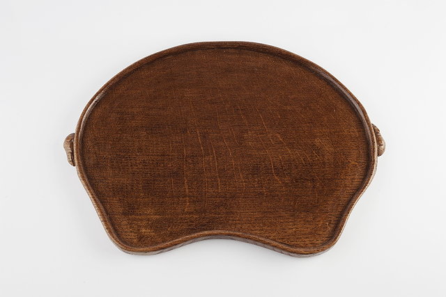 Appraisal: Robert Thompson of Kilburn British - Mouseman oak tray circa