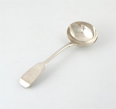 Appraisal: A Victorian provincial silver Fiddle pattern sauce ladle by James