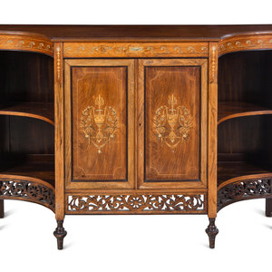 Appraisal: An Edwardian Marquetry Console Cabinet Circa Height x width x