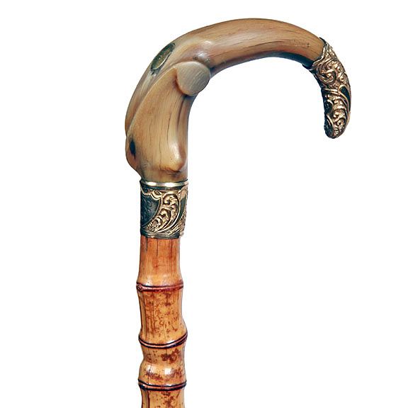 Appraisal: Victorian Sword Cane Ca - A nicely carved smooth horn