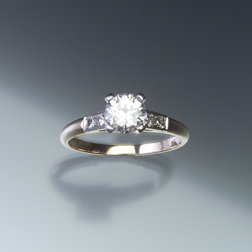 Appraisal: ART DECO Diamond engagement ring in k yellow gold and