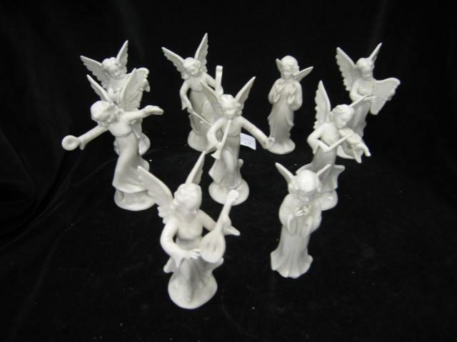 Appraisal: Dresden Porcelain Angel Band Figurines white overglaze