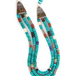 Appraisal: Tommy Singer Din - Multi-strand Necklace featuting strling silver spaver