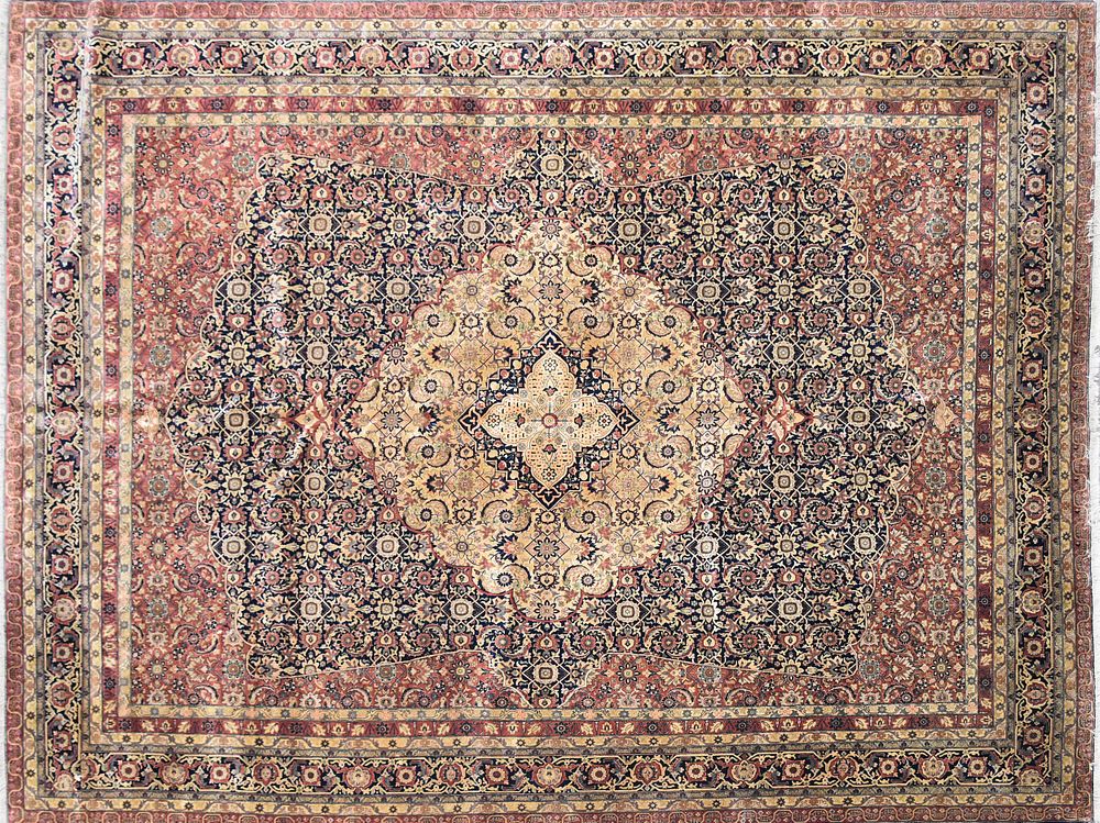 Appraisal: AN INDO PERSIAN TABRIZ POLYCHROME WOOL CARPET TH CENTURY AN