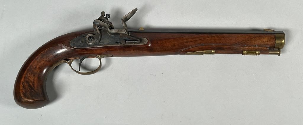 Appraisal: Reproduction of a Kentucky type flintlock pistol - marked XXIV