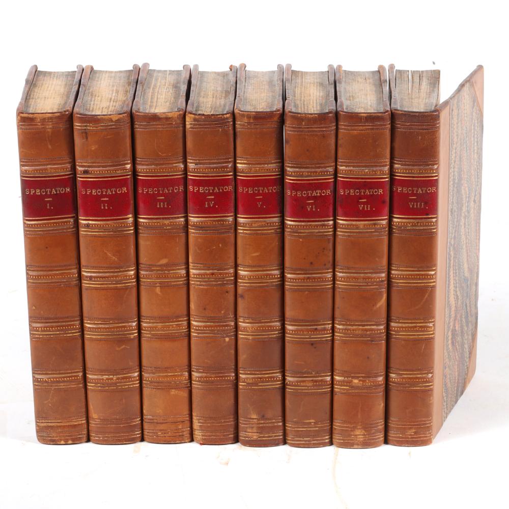 Appraisal: ANTIQUE BOOKS THE SPECTATOR IN EIGHT VOLUMES CAREFULLY CORRECTED EDINBURGH