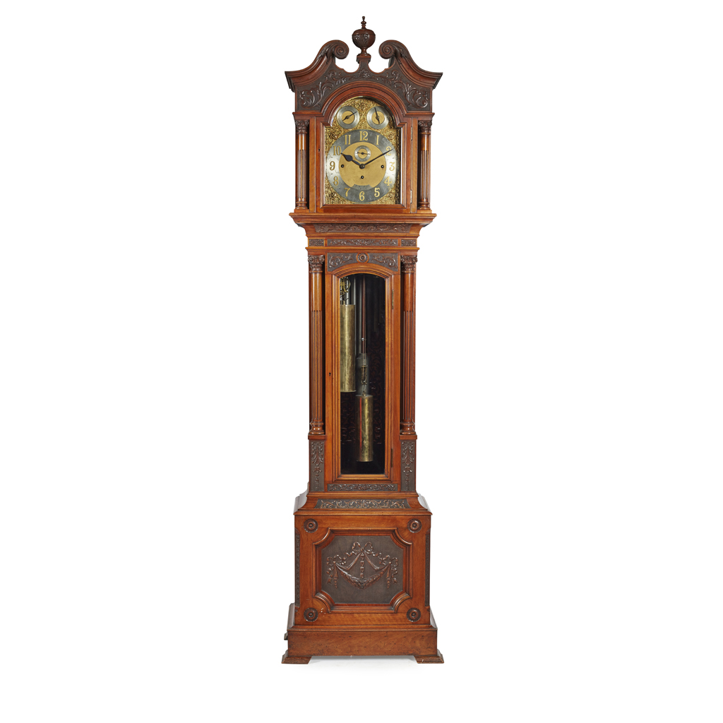 Appraisal: EDWARDIAN MAHOGANY CHIMING LONGCASE CLOCK R W SORLEY GLASGOW EARLY